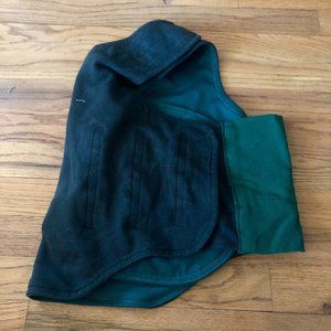 Forest green fleece dog jacket, M